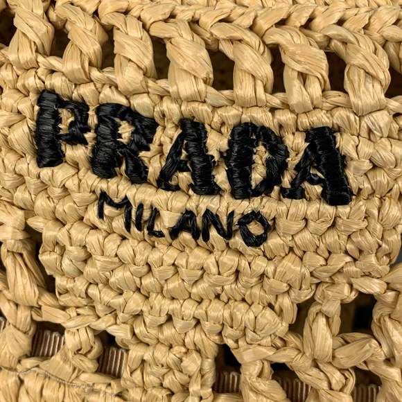 PRADA Beige Natural Crochet Viscose Bucket Hat - Picture 7 of 7